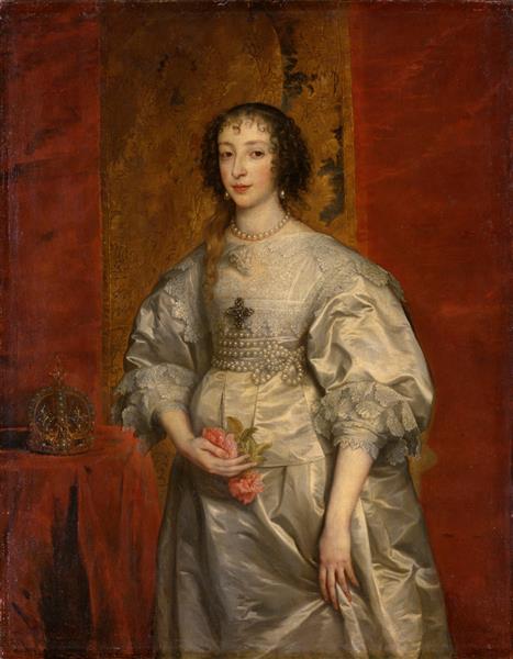 Henrietta Maria ca 1635 by Anthony Van Dyck 1599-1641  SKD Gal Nr 1034